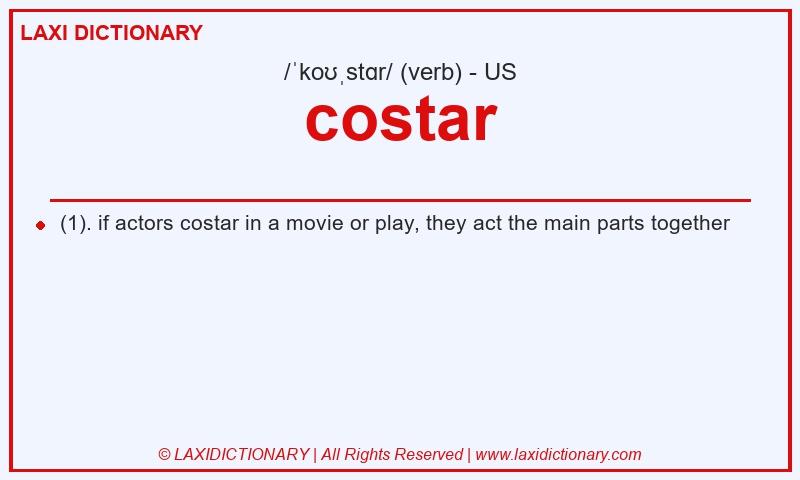 Definition costar in American English