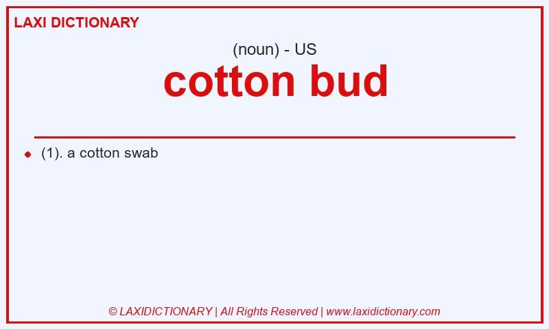 Definition cotton bud in American English