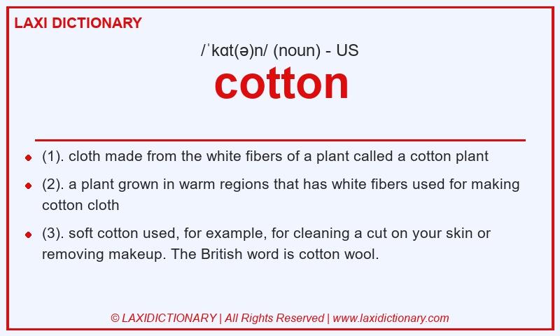 Definition cotton in American English