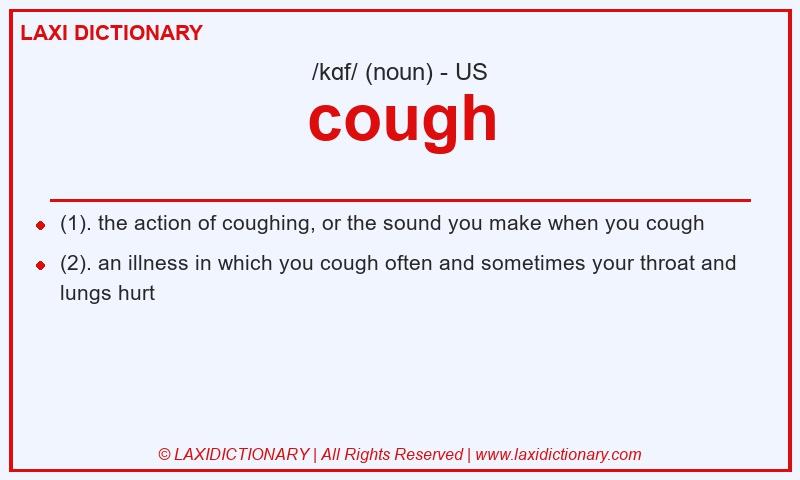 Definition cough in American English