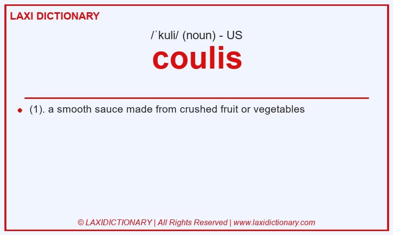 Definition coulis in American English