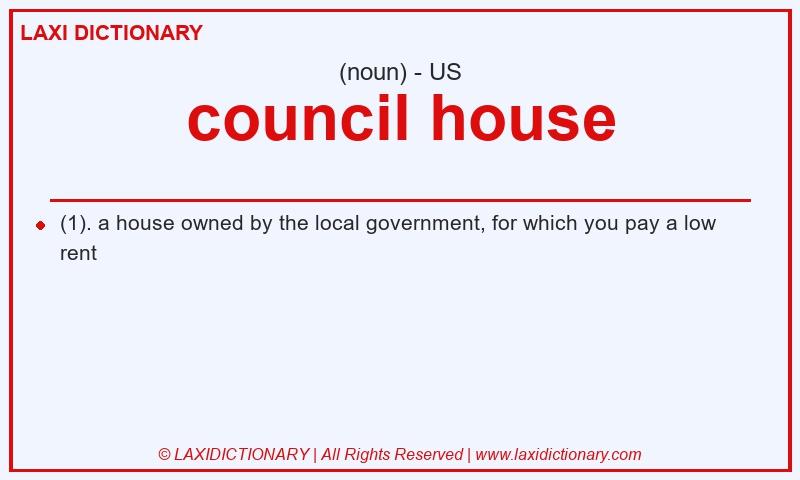 Definition council house in American English