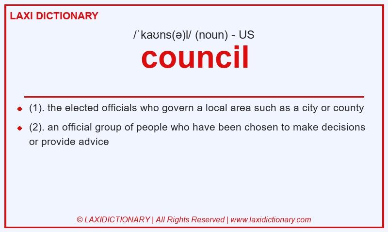 Definition council in American English
