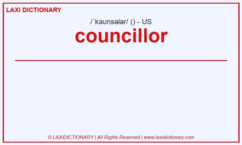 Definition councillor in American English