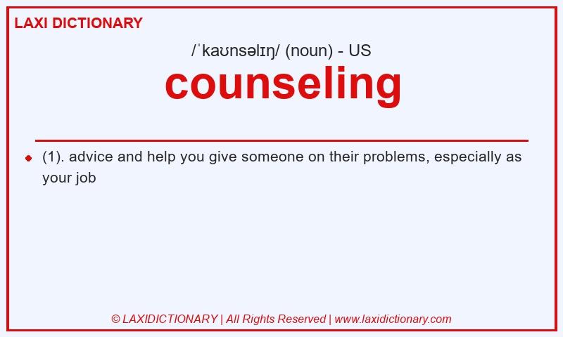 Definition counseling in American English