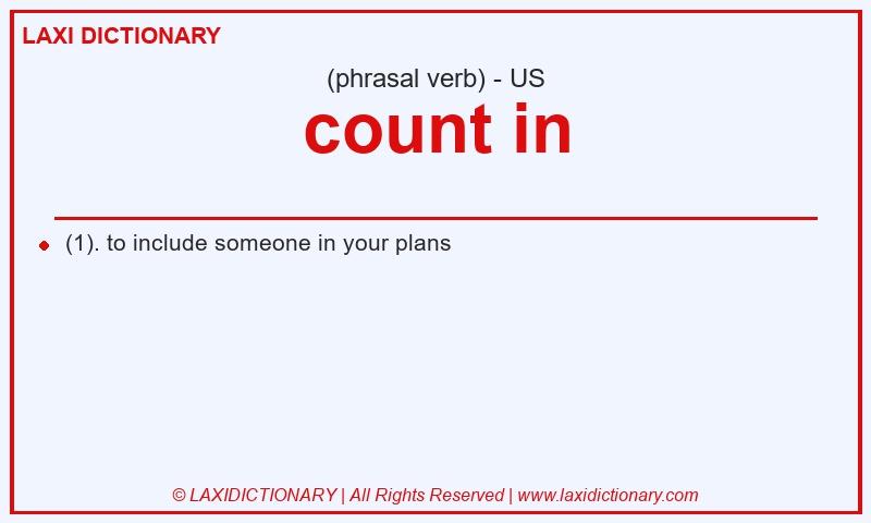 Definition count in in American English