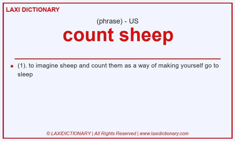 Definition count sheep in American English