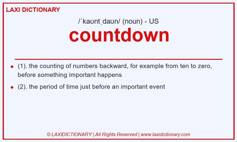 Definition countdown in American English
