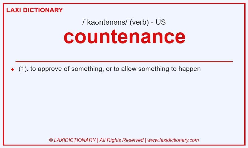 Definition countenance in American English