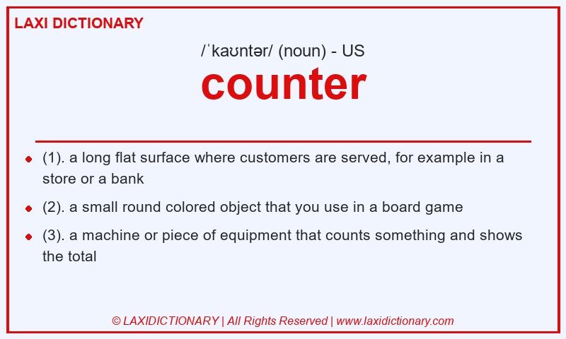 Definition counter in American English