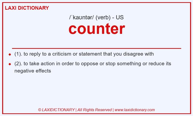 Definition counter in American English