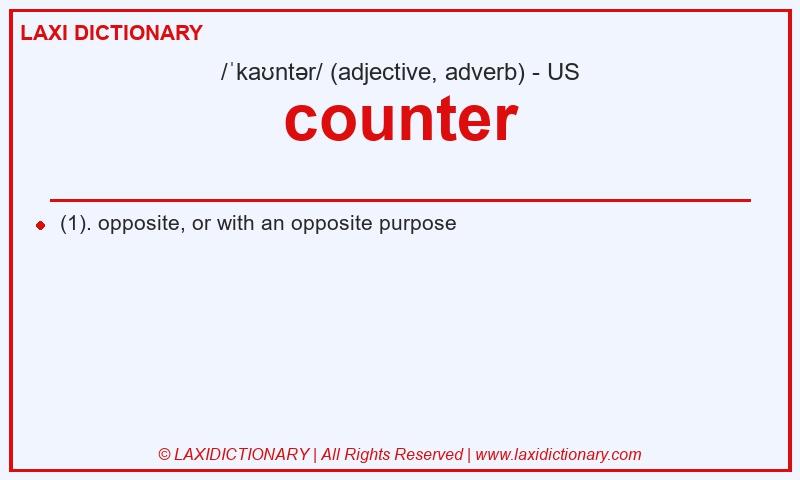 Definition counter in American English