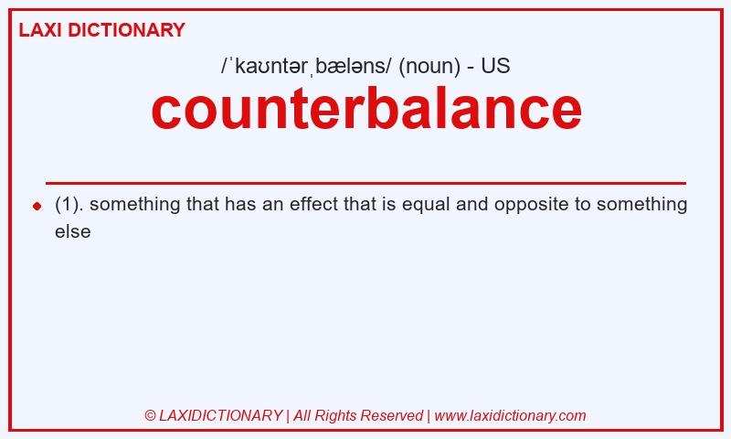 Definition counterbalance in American English