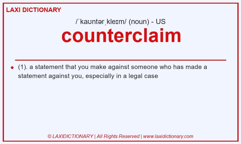Definition counterclaim in American English