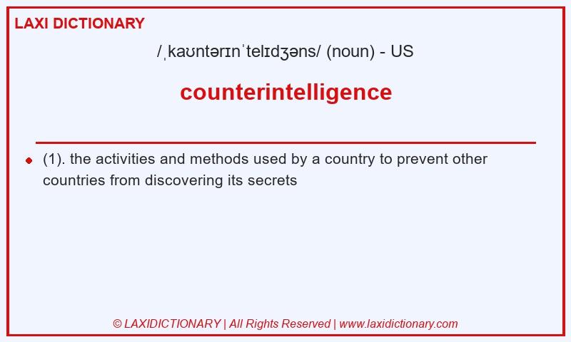Definition counterintelligence in American English