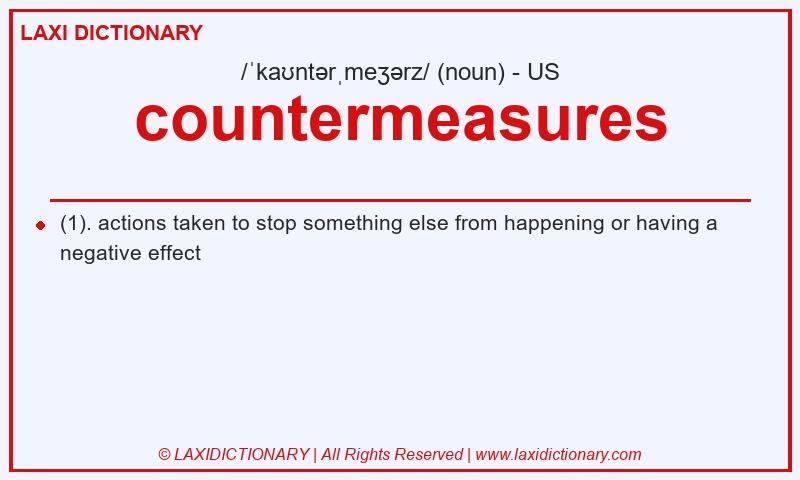 Definition countermeasures in American English