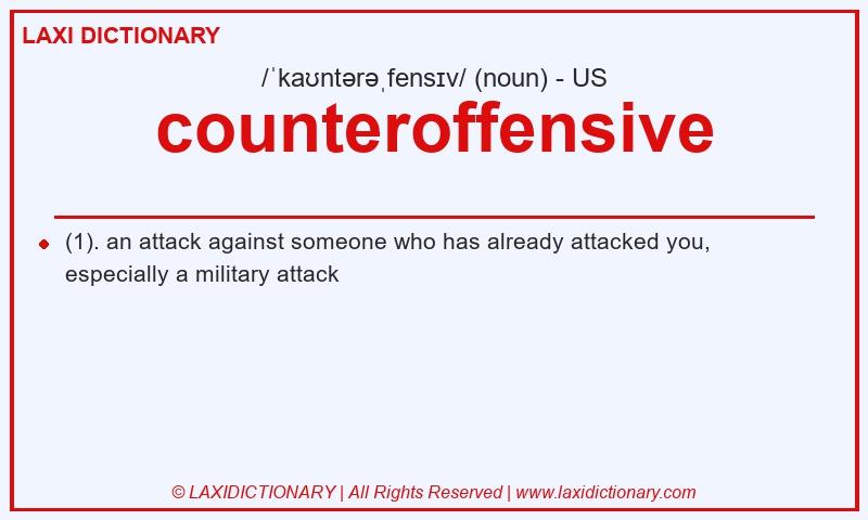 Definition counteroffensive in American English