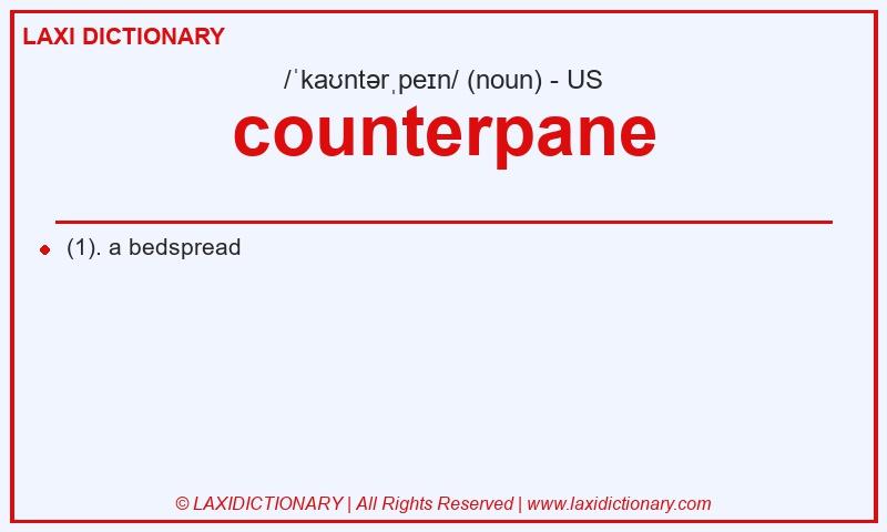 Definition counterpane in American English