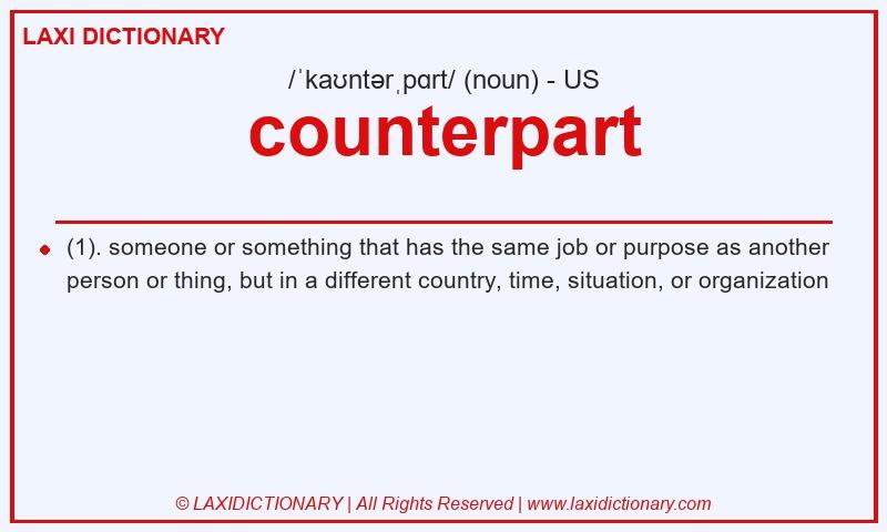 Definition counterpart in American English