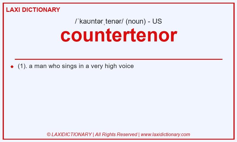 Definition countertenor in American English