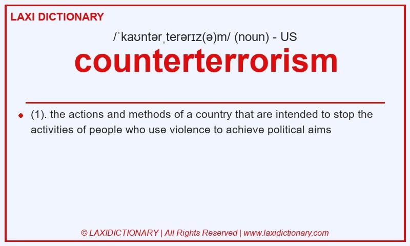 Definition counterterrorism in American English