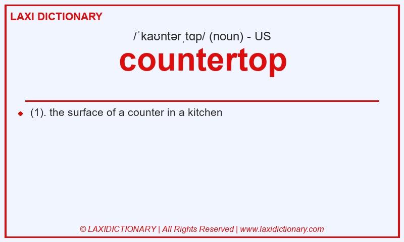 Definition countertop in American English