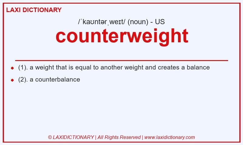 Definition counterweight in American English