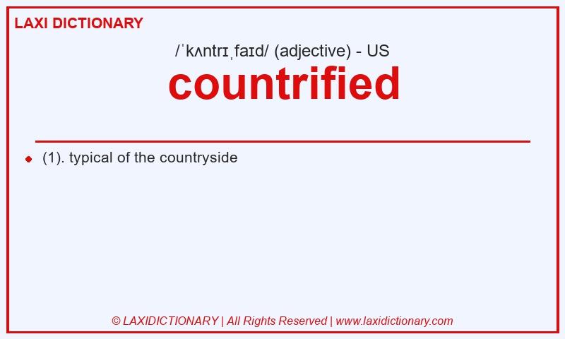 Definition countrified in American English