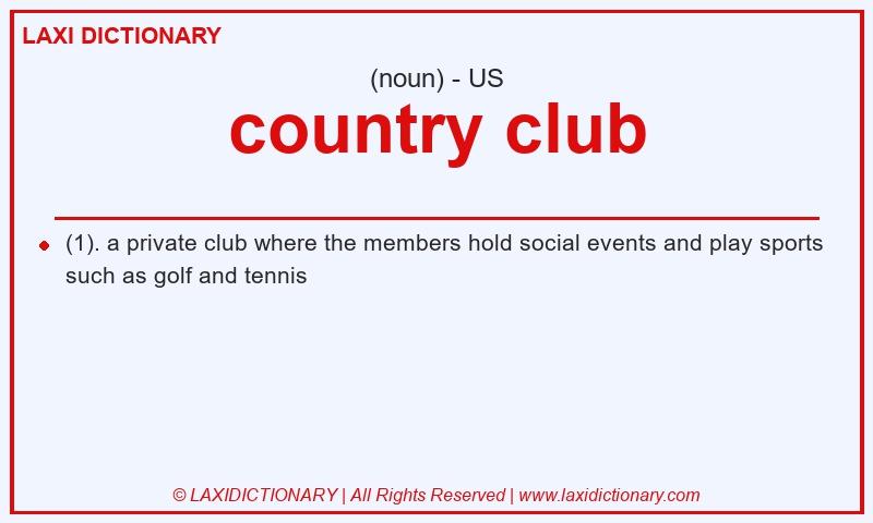 Definition country club in American English