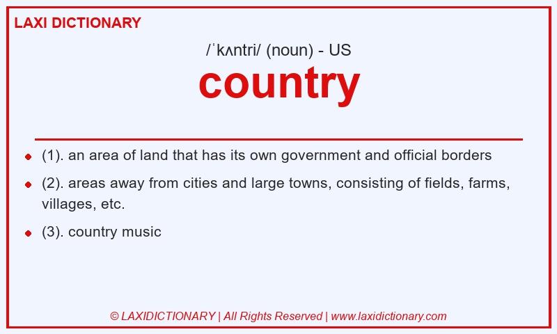 Definition country in American English