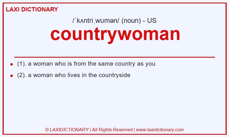Definition countrywoman in American English