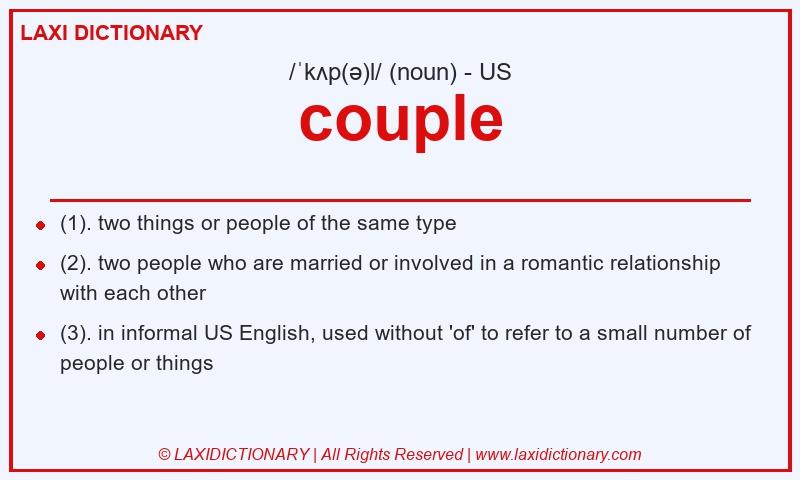 Definition couple in American English