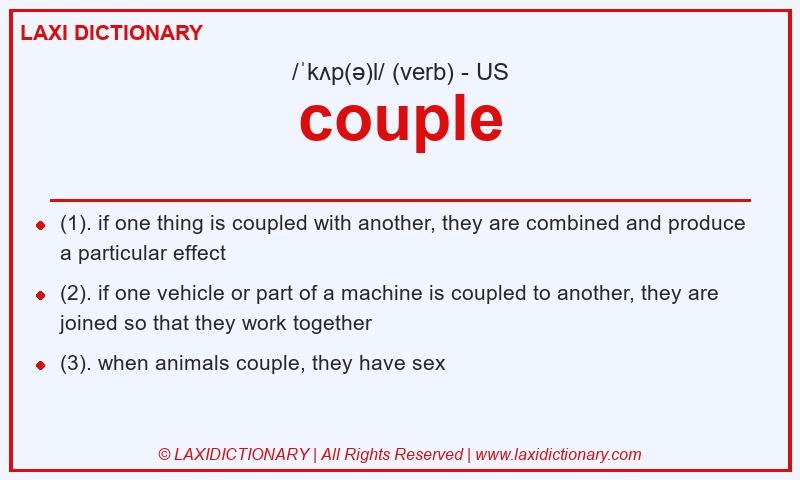 Definition couple in American English