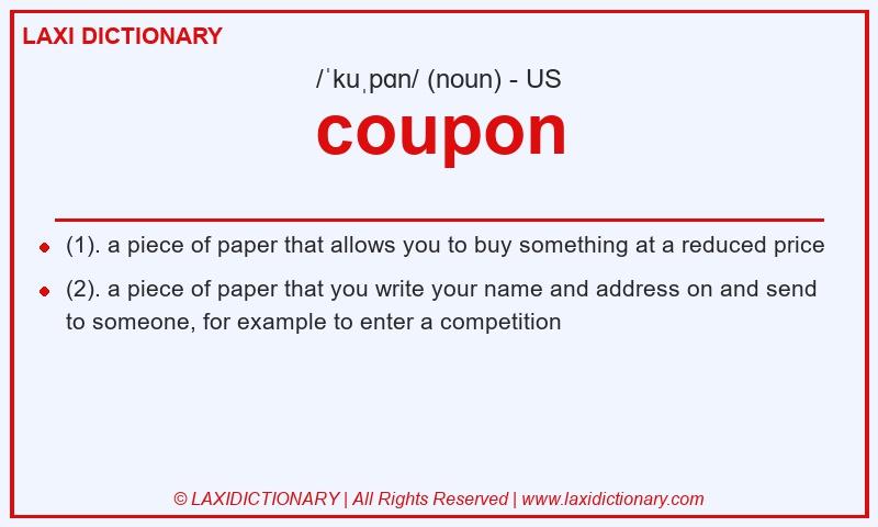 Definition coupon in American English
