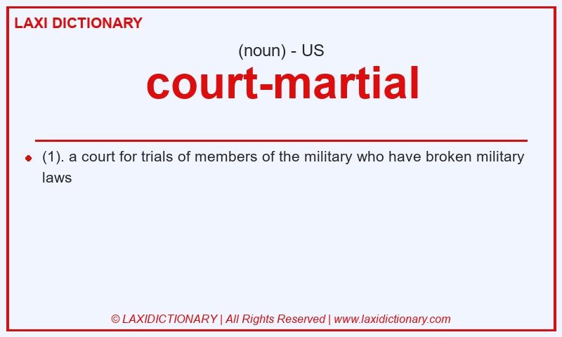 Definition court-martial in American English