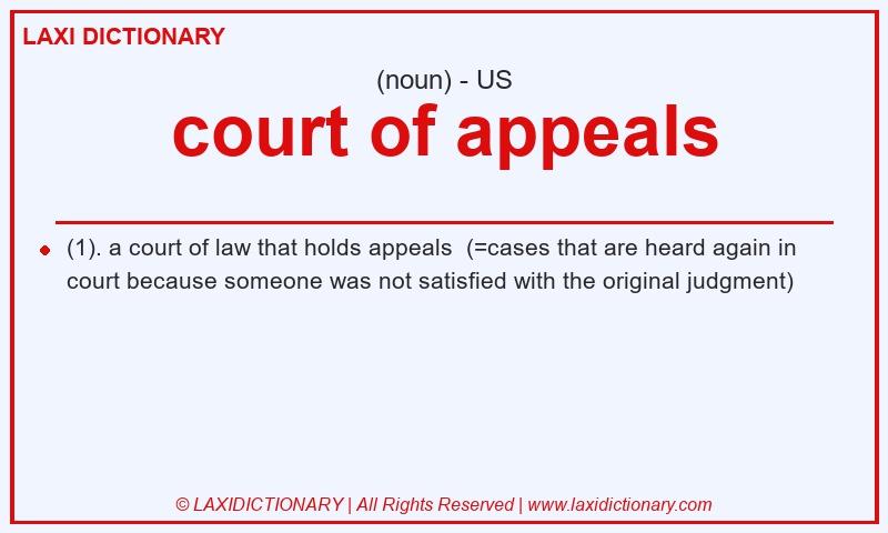 Definition court of appeals in American English