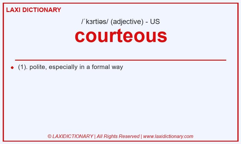 Definition courteous in American English