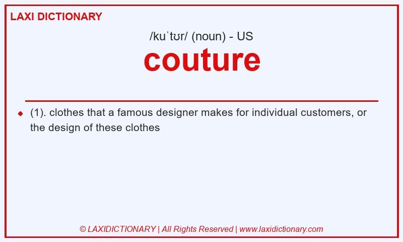 Definition couture in American English