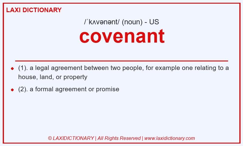 Definition covenant in American English