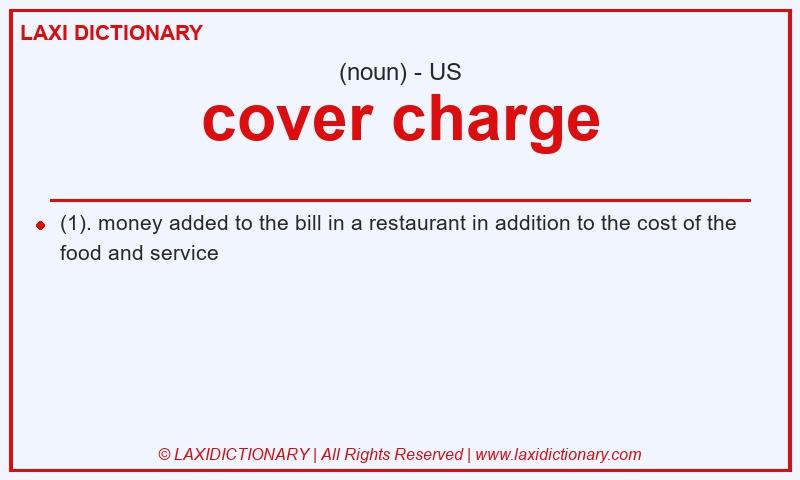 Definition cover charge in American English