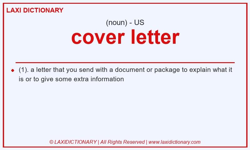 Definition cover letter in American English