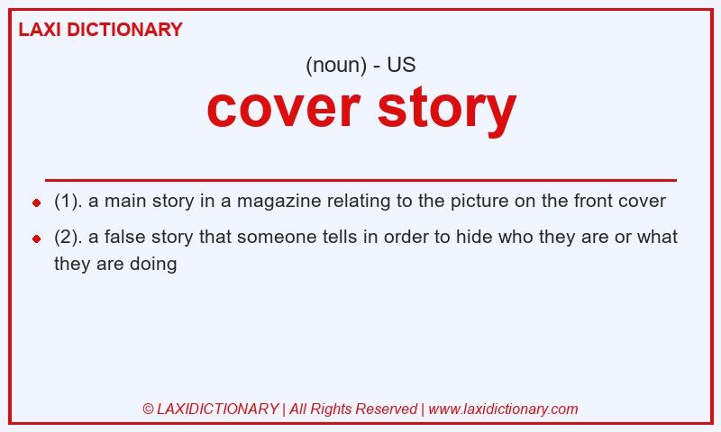 Definition cover story in American English