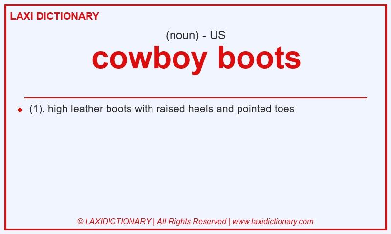 Definition cowboy boots in American English