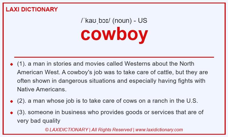 Definition cowboy in American English