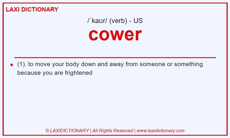 Definition cower in American English