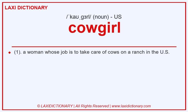 Definition cowgirl in American English