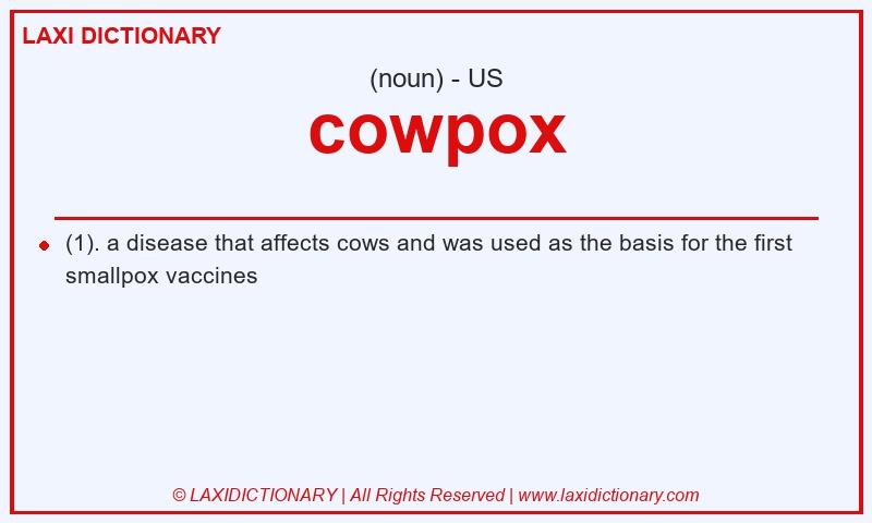 Definition cowpox in American English
