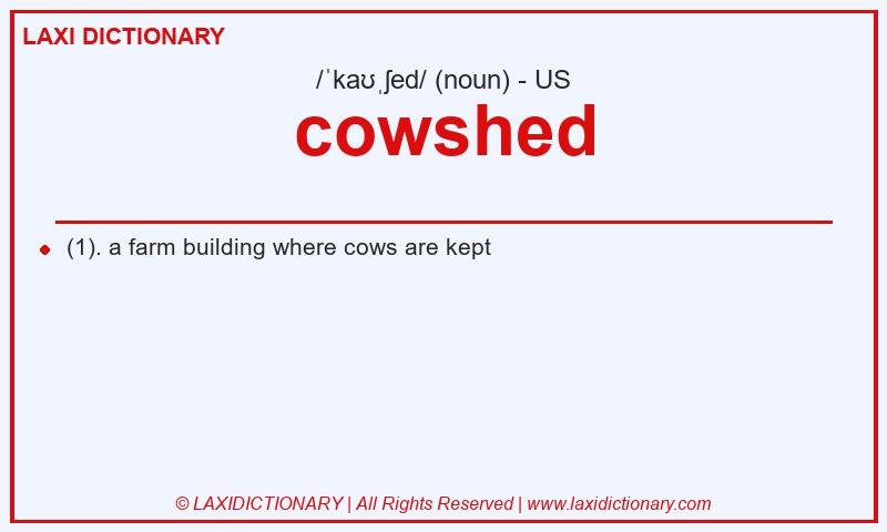 Definition cowshed in American English