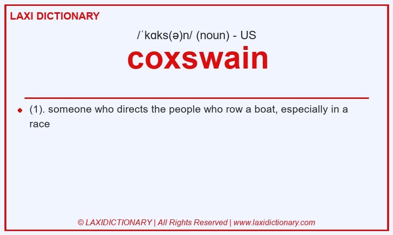 Definition coxswain in American English