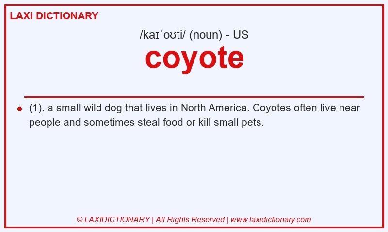 Definition coyote in American English